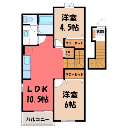 カーサ・ローマ Aの物件間取画像